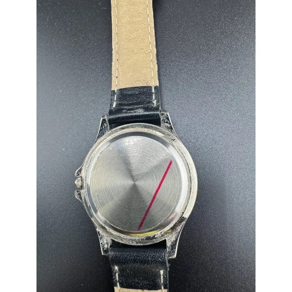 Vintage World Map Globe Dial Watch Roman Numeral Bezel